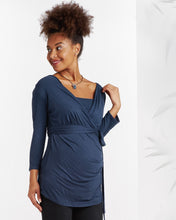 Blouse Solange Bleu Nuit-Haut manches longues-Tale Me