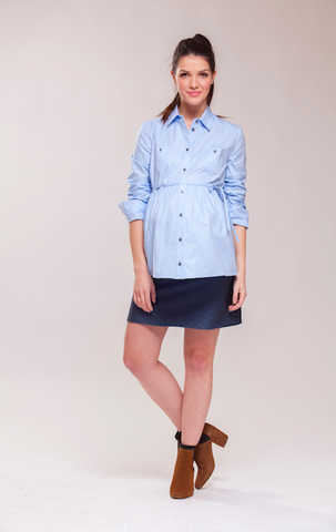 Jupe Jacquard Bleu Nuit-Jupe-Tale Me