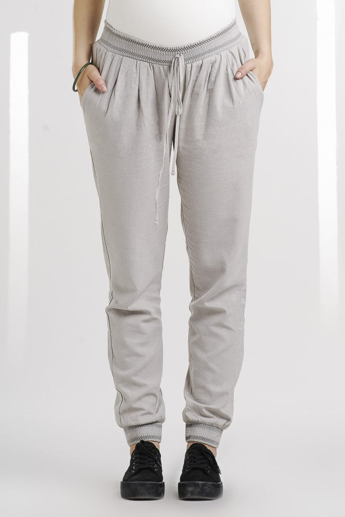 Pantalon Bruno en Lin Gris-Pantalon-Tale Me