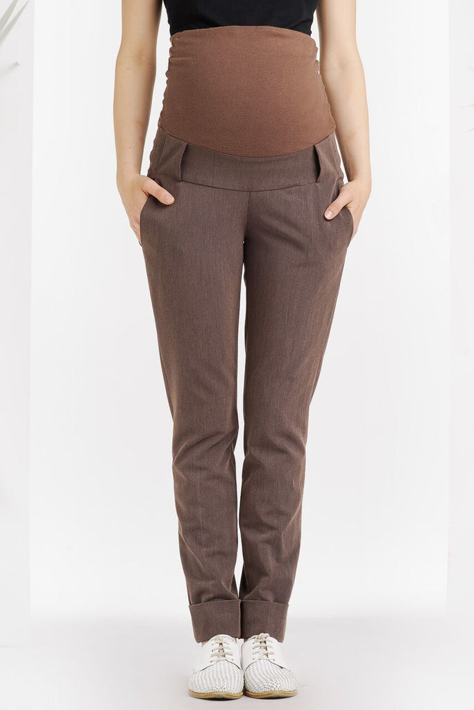 Pantalon Coupe Droite Brun-Pantalon-Tale Me