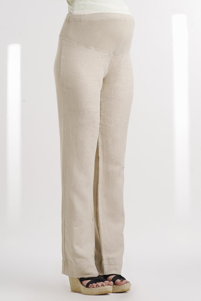 Pantalon en Lin Beige-Pantalon-Tale Me