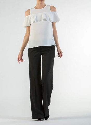 Pantalon Noir Ample Coupe Droite-Pantalon-Tale Me