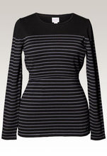 Pull Grossesse et Allaitement Rayé Noir/Gris-Pull-Tale Me
