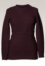 Pull Grossesse et Allaitement Rouge Burgundy-Pull-Tale Me