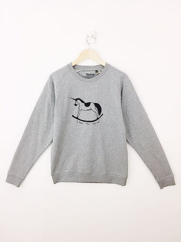 Pull Sérigraphié Licorne Gris-Pull-Tale Me
