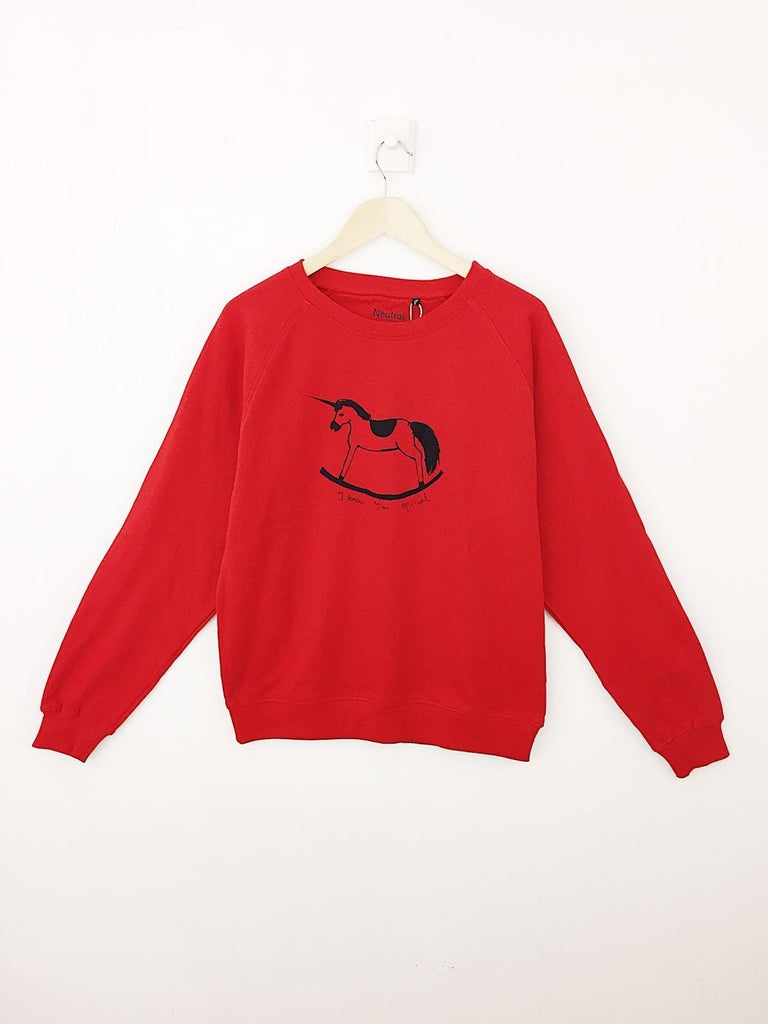 Pull Sérigraphié Licorne Rouge-Pull-Tale Me