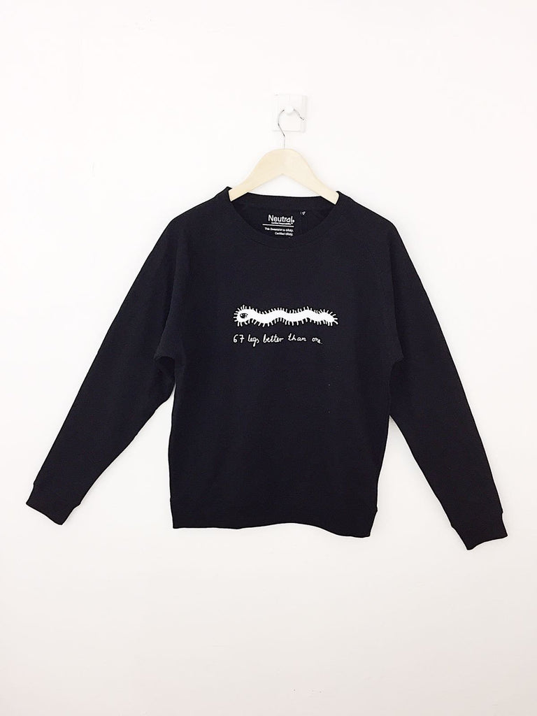 Pull Sérigraphié Mille Pattes Noir-Pull-Tale Me
