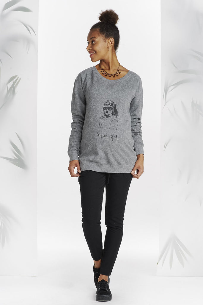 Pull Sérigraphié Super Girl-Pull-Tale Me