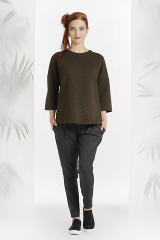 Pull structuré olive-Pull-Tale Me