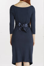 Robe Ceinture à Nouer Bleu Nuit-Robe-Tale Me
