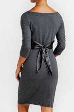 Robe Ceinture à Nouer Grise-Robe-Tale Me