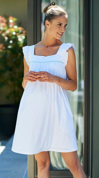 Robe Cotonnade Ample Blanche-Robe-Tale Me