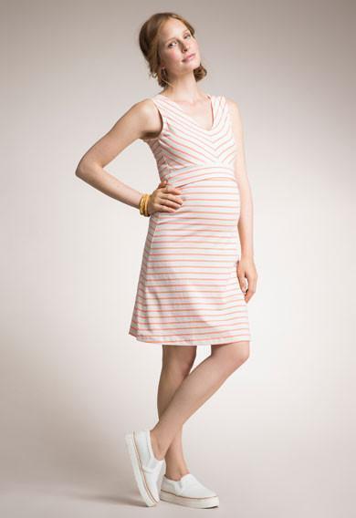 Robe D'Allaitement À Rayures Rose-Robe-Tale Me