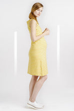 Robe D'Allaitement Jaune À Rayures Blanches-Robe-Tale Me