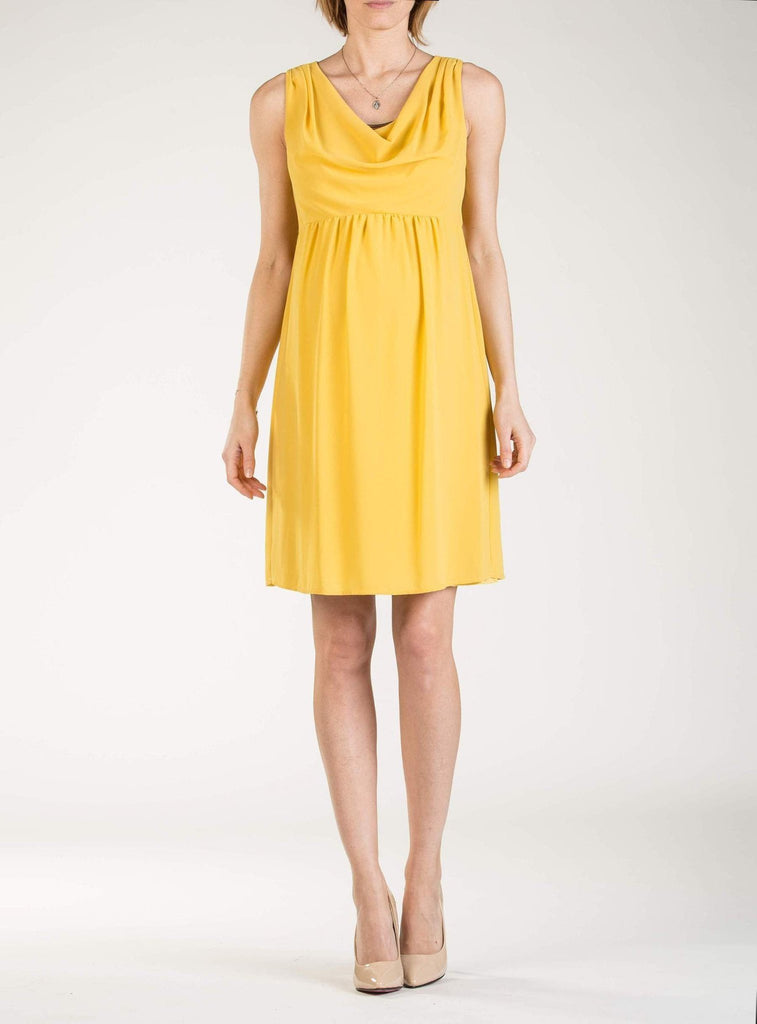 Robe Drapée Jaune-Robe-Tale Me
