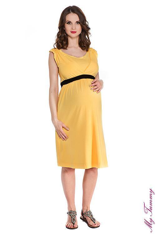 Robe Jaune d'Allaitement et Grossesse-Robe-Tale Me