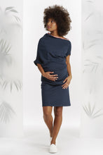 Robe Klainod Bleu Foncé avec Liseré Saumon-Robe-Tale Me