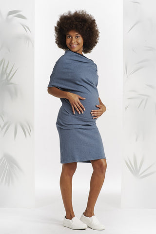 Robe Klainod Bleue avec Liseré Bleu Foncé-Robe-Tale Me