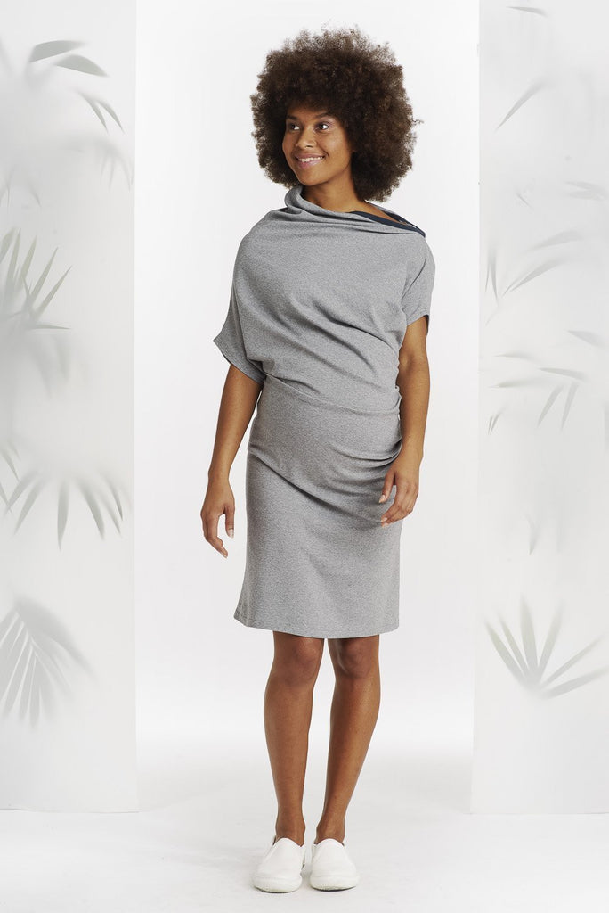 Robe Klainod Grise avec Liseré Bleu-Robe-Tale Me