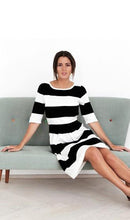 Robe Rayée Noir et Blanc d'Allaitement et Grossesse-Robe-Tale Me