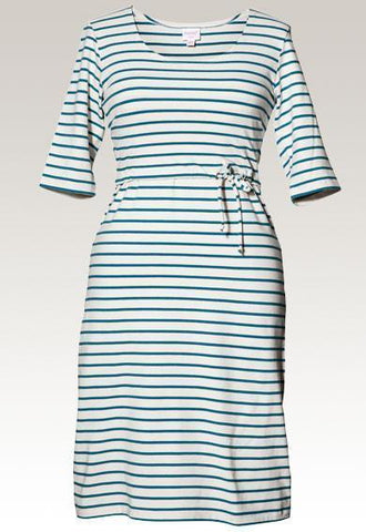 Robe Simone Bleue Manches 3/4-Robe-Tale Me