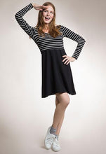 Robe Simone Wide Rayée Noire et Perle-Robe-Tale Me