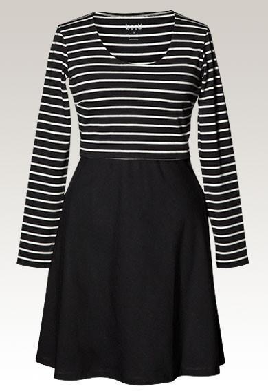 Robe Simone Wide Rayée Noire et Perle-Robe-Tale Me