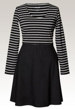Robe Simone Wide Rayée Noire et Perle-Robe-Tale Me