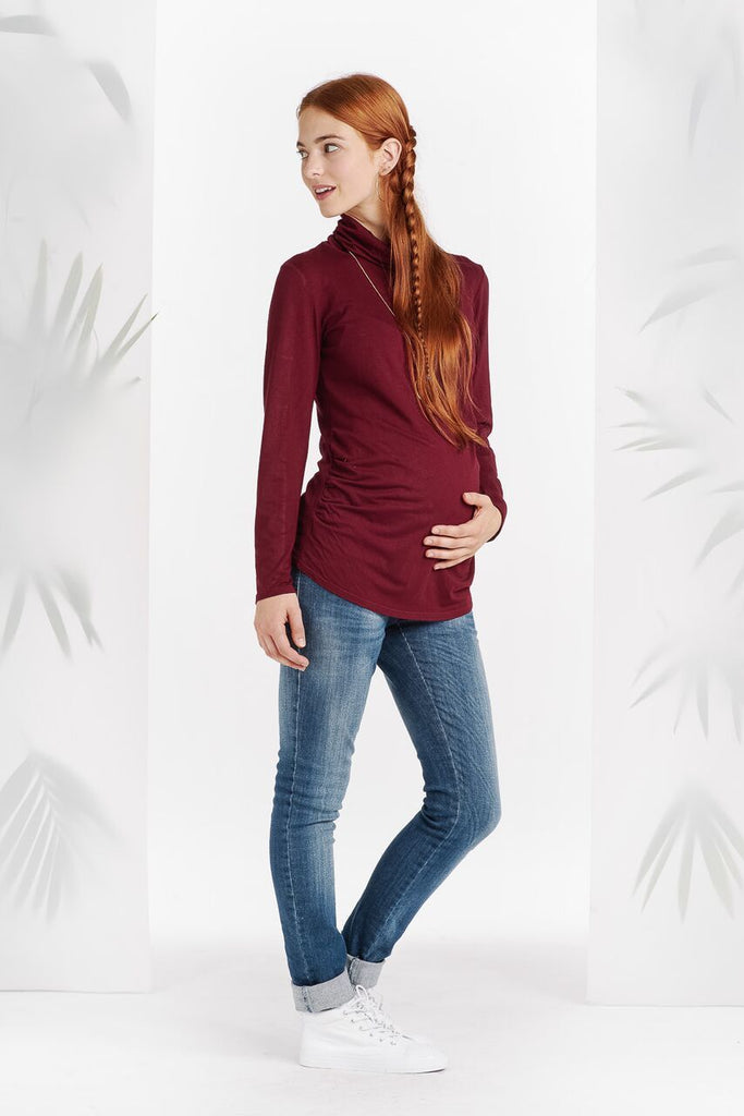 Sous Pull Bordeaux-Haut manches longues-Tale Me