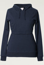 Sweat à Capuche Grossesse et Allaitement Bleu Acier-Pull-Tale Me
