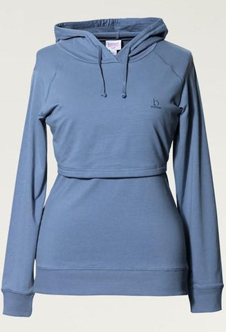 Sweat à Capuche Grossesse et Allaitement Bleu Encre-Pull-Tale Me