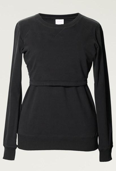 Sweat Grossesse et Allaitement Noir-Haut manches longues-Tale Me