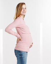 Sweat Grossesse et Allaitement Vieux Rose-Haut manches longues-Tale Me