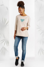 Sweat Velour Coeur Bleu-Haut manches longues-Tale Me