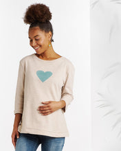 Sweat Velour Coeur Bleu-Haut manches longues-Tale Me