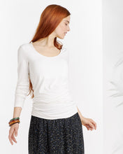 T-shirt Blanc-Haut manches longues-Tale Me
