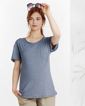 T-shirt Boyfriend Bleu Pastel-Haut manches courtes-Tale Me