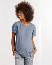 T-shirt Boyfriend Bleu Pastel-Haut manches courtes-Tale Me