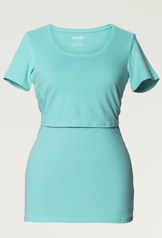 T-shirt de Grossesse et Allaitement Bleu Encre-Haut manches courtes-Tale Me