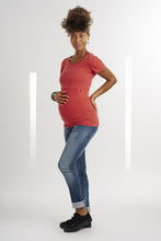 T-shirt de Grossesse et Allaitement Corail-Haut manches courtes-Tale Me