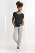 T-shirt de Grossesse et Allaitement Noir-Haut manches courtes-Tale Me