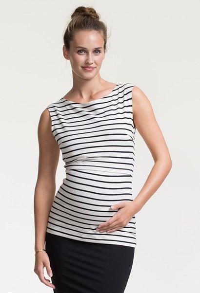 T-shirt de Grossesse et Allaitement Noir-Haut manches courtes-Tale Me