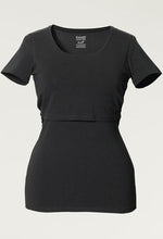 T-shirt de Grossesse et Allaitement Noir-Haut manches courtes-Tale Me