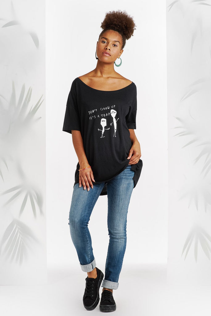 T-shirt Don't Grow Up It's A Trap-Haut manches courtes-Tale Me