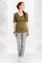 T-shirt Grossesse et Allaitement Kaki-Haut manches courtes-Tale Me
