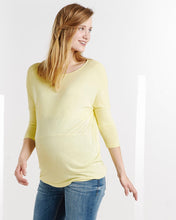 T-shirt Jaune Manches 3/4-Haut manches longues-Tale Me