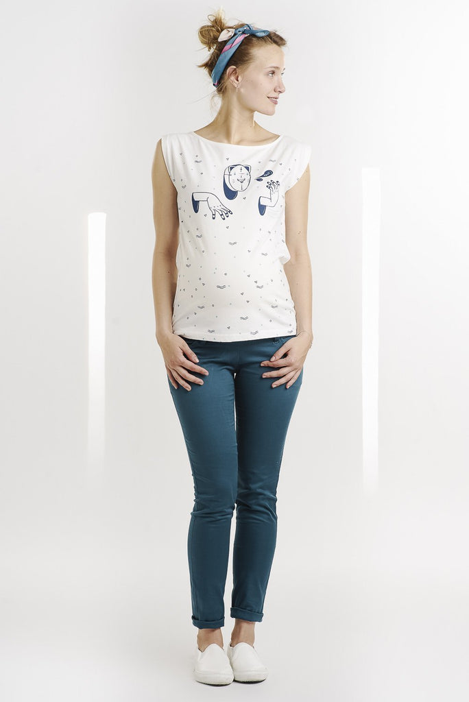 T-shirt Kyloe Blanc-Haut manches courtes-Tale Me