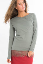 T-shirt Manches Longues Vert Gris-Haut manches longues-Tale Me
