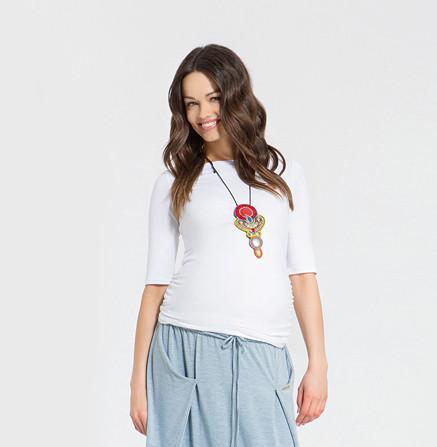 T-shirt Pedra Blanc-Haut manches courtes-Tale Me