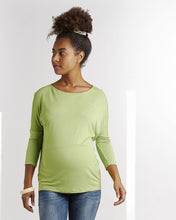 T-shirt Vert Pomme Manches 3/4-Haut manches longues-Tale Me